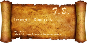 Trungel Dominik névjegykártya